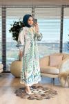 42122 Ön Arka Motif Desenli Elbise Ekru Benetton