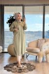 4383 Tencel Kendinden Cepli Uzun Tunik Çağla