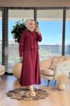 4395 Kol Ve Arka Çıtçıtlı Takım Bordo