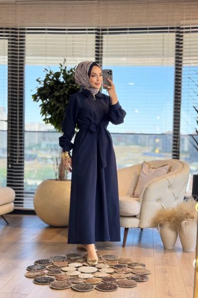 4565 Bahar Elbise Lacivert