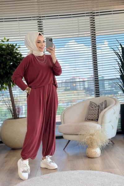 5218 Yasemen Takım Bordo