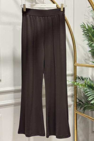 5586 Madrid İspanyol Paça Pantolon Kahve