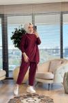 7189 Aden Trikolu İki İplik Takım Bordo
