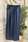 7240 Tencel Beli Lastikli Pantolon Koyu Mavi