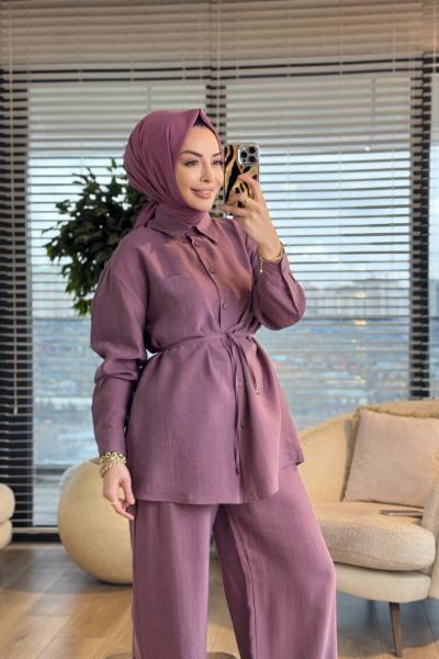 7370 Sol Göğüs Tek Cepli Takım Gül