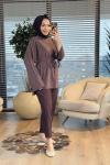 7465 Oysho Kolları Bağcıklı Tunik Kahve