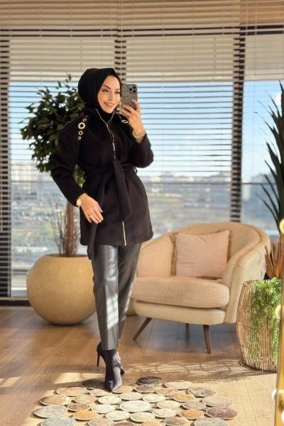 9283 Omuzları Kuşgözlü Kaban Siyah