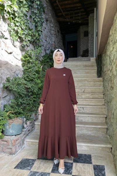 Burçin elbise Acı Kahve