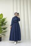 DEREN KOT ELBİSE Lacivert