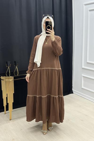 Fatoş elbise Acı Kahve