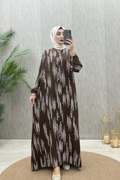 Gözde Elbise Kahverengi