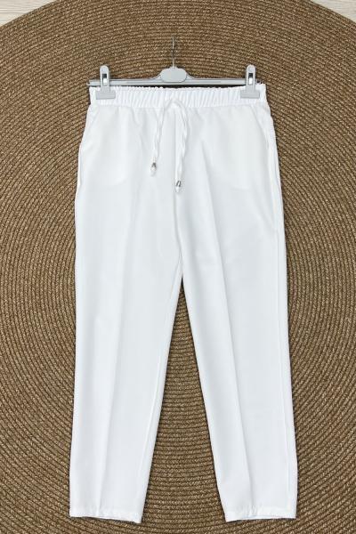Krep pantolon  Beyaz