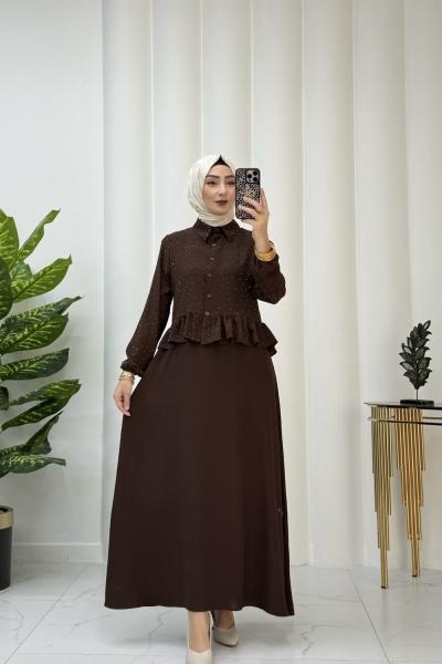 Saga Elbise takım Acı Kahve
