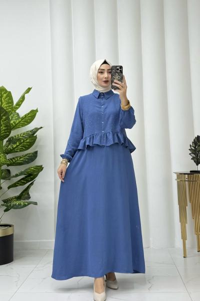 Saga Elbise takım Mavi