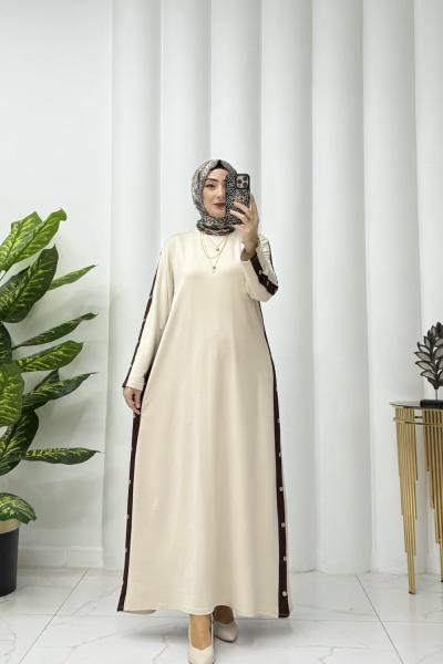 Zülal elbise Krem