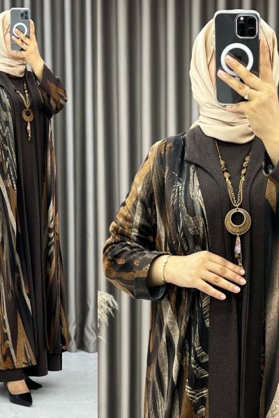 Gülçin Elbise Takım Bordo