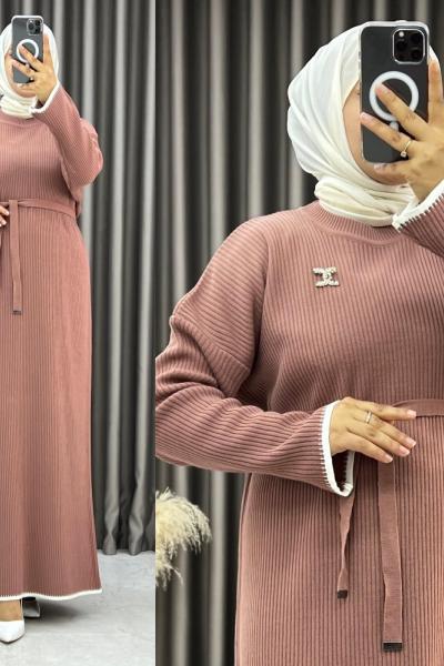 Hünkar Triko Elbise Gül