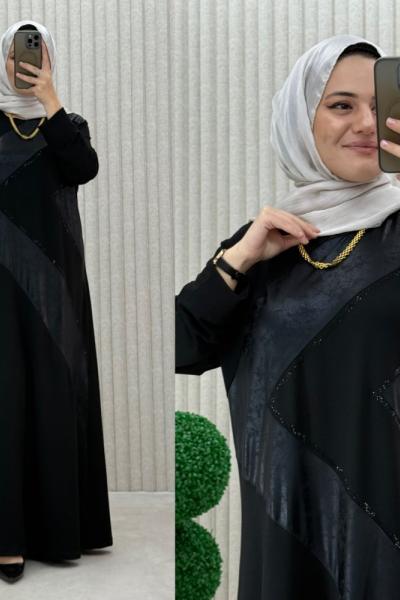 Serpil Elbise Deri Detay