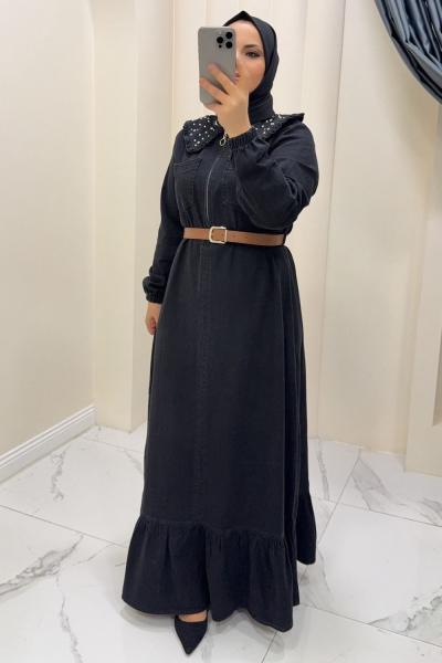 Elbise Kot Cemre Siyah