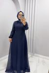 Elbise Abiye Sedef Lacivert