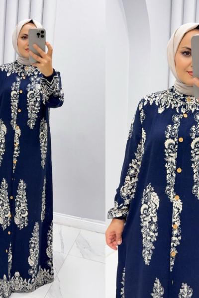 Elbise Alya Lacivert