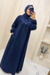 Elbise Kot Feyza Mavi