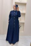 Elbise Kot Gamze Lacivert