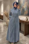 Elbise Kot Gamze Mavi