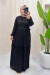 Elbise  Şifon Esmira Siyah