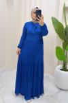 Elbise  Şifon Esmira Saks Mavisi