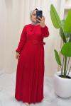 Elbise  Şifon Esmira Kırmızı