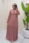 Elbise  Şifon Esmira Pembe
