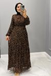 Elbise Şifon Elif Leopar