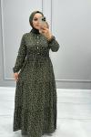 Elbise Viskon Buçe Yeşil