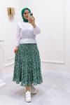 Etek Papatya Şifon Yeşil