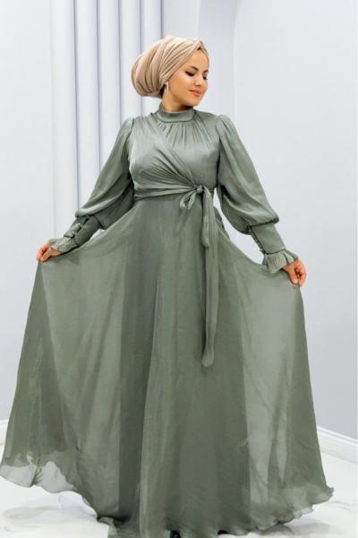 Helen Abiye elbise Mint Yeşili