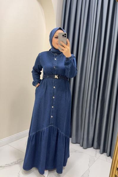 Elbise Kot Helin Lacivert