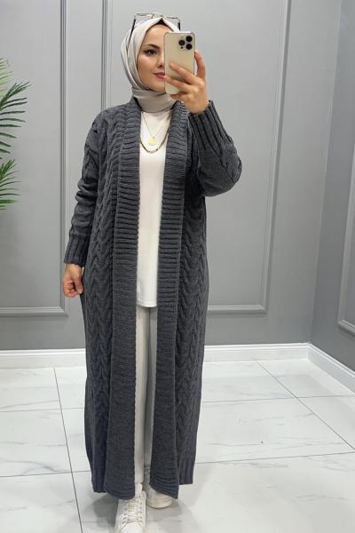 Hırka Triko  ırmak Füme