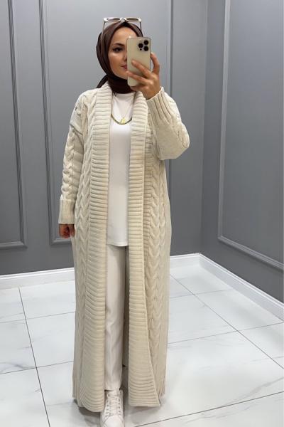 Hırka Triko  ırmak Krem