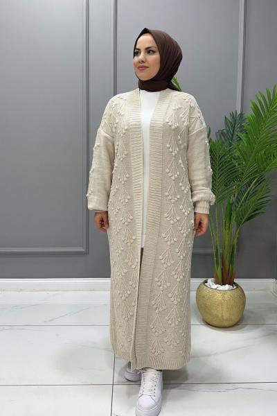 Hırka triko Kiraz Krem