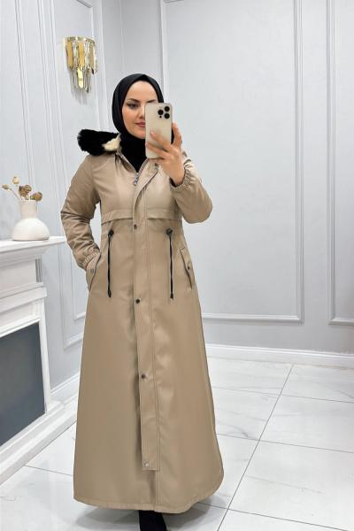 Kaban Kürklü Aysel Krem