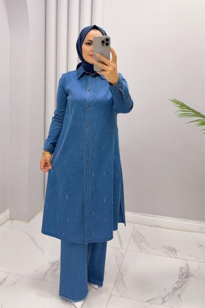 Takım Kot Zerrin Mavi