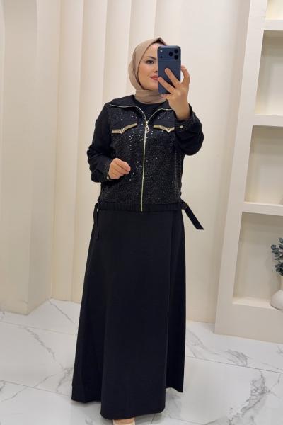 Maral İkili Takım Siyah