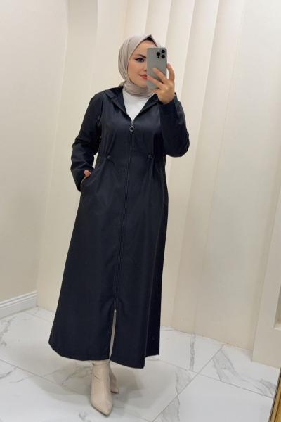 Parka İçi Yünlü Sevda Kaban Siyah