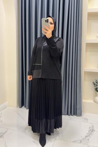 Takım etekli Işıl Siyah