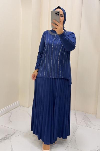 Takım Etekli Leyla Mavi