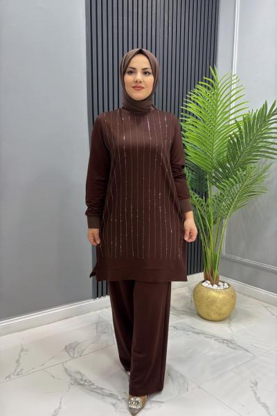 Takım ikili Parla Kahverengi