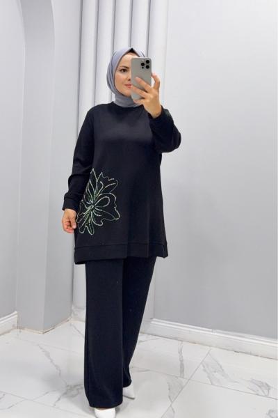 Takım ikili Yonca Siyah