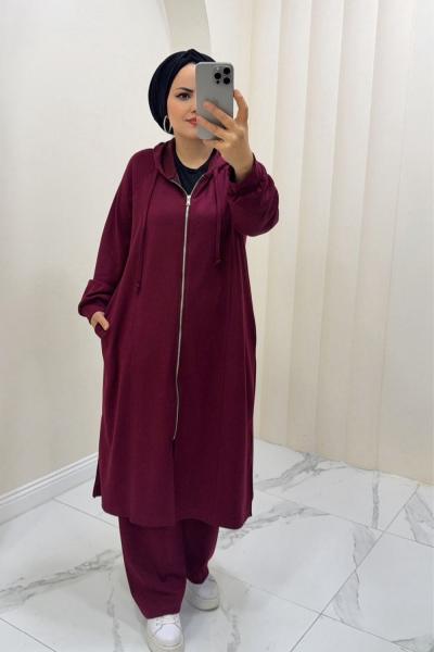 Takım ikili maral Bordo