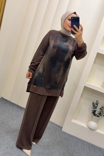 Takım Kupra Defne Kahverengi